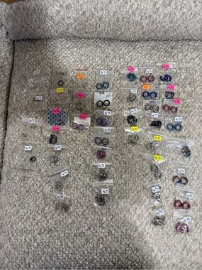 Huge Lot New Old Stock Body Jewelry Captive Rings 6g-18g from Y2K era